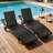Patio Wicker Chaise Lounge Chairs Set-1786818680