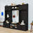 Hall Tree with Storage Cabinet, Bench, Hooks and Drawers-1350985461