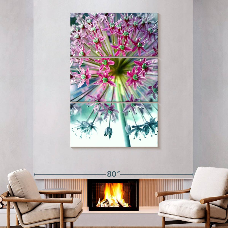 Harnek Allium Pink Turquoise, 74" H x 48" W
