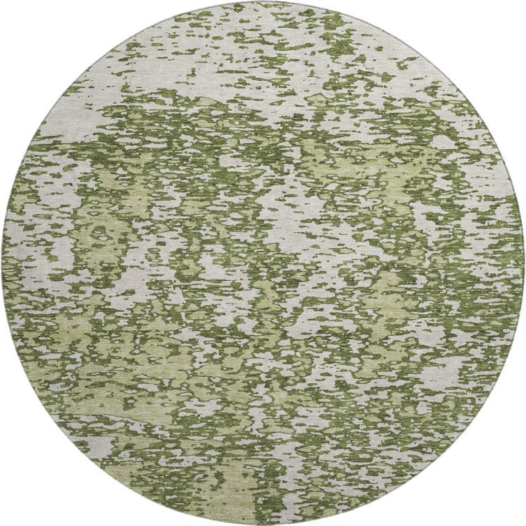 Premium Machine Washable Prisco Olive Rug