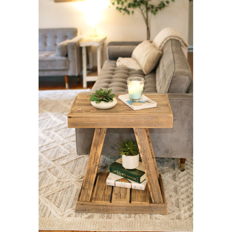 Deniya Solid Wood End Table