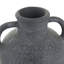 Ceramic Whitewashed Textured Amphora Decorative Vase with 2 Handles