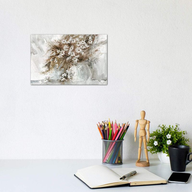 Daisy Arrangement 1 Piece Wrapped Canvas Painting, 20.32 cm H x 30.48 cm W