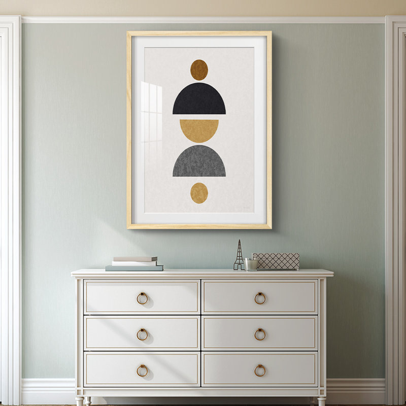 Shapely Center -Framed Print, Natural, 28.5" H x 20.5" W