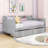 2 Drawers Twin Wood Daybed, Semi-Enclosed Design-881439987