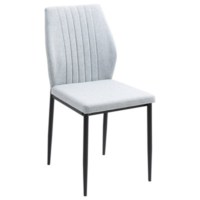Modern Metal Frame Side Chair Upholstered Dining Chairs