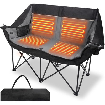  Causeuse de camping chauffante double chauffante 660 lb à 3 niveaux de chaleur