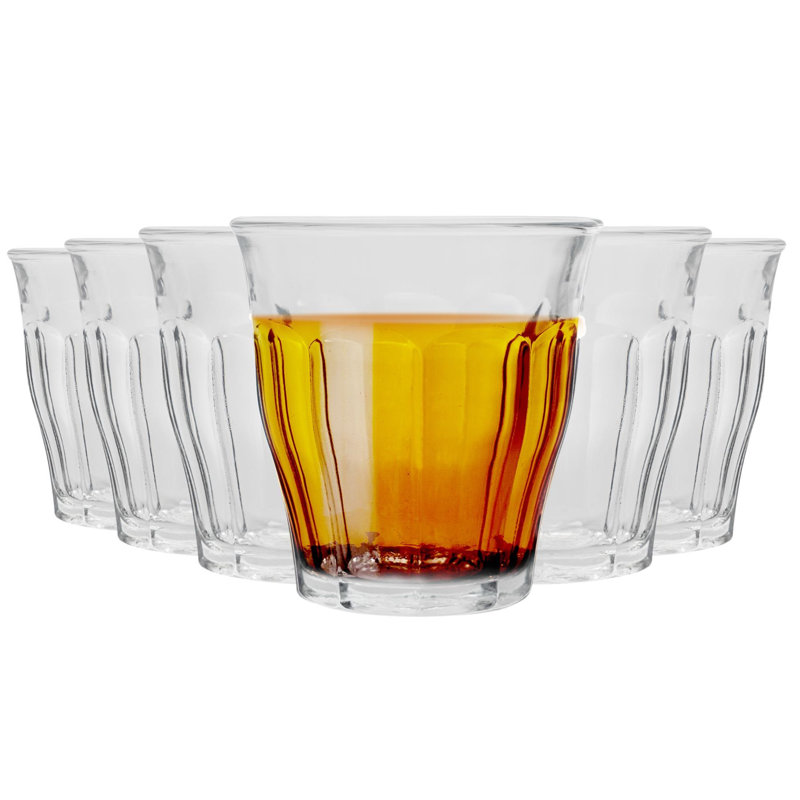 Duralex - Picardie Drinking Glasses - Tumblers for Water, Juice, 6, 160, Clear