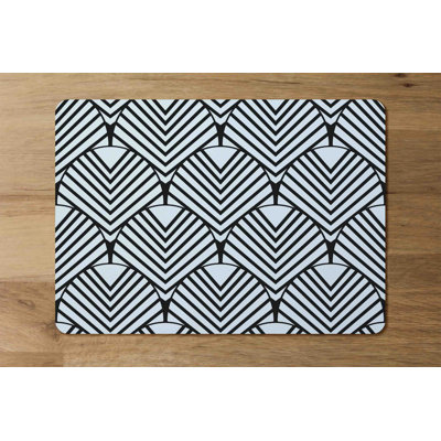 Trinidad Polyester-Coated Hardboard Geometric Rectangle Placemat