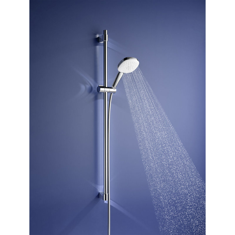 Tempesta 110 Square 24in Shower Rail Set, 2-Spray, StarLight Chrome