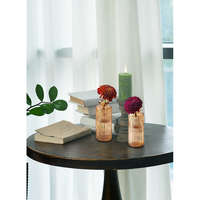 Glass Table Vase, Amber