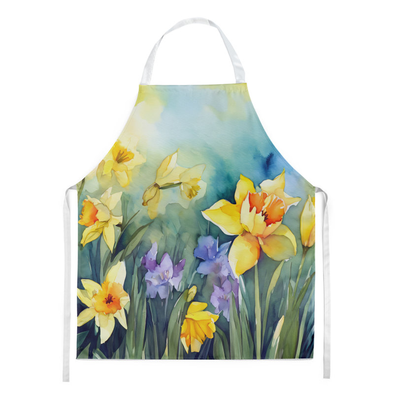 Jonquilles en tablier aquarelle