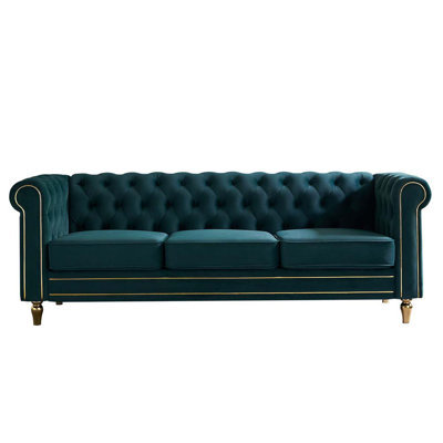 Juel 84.65'' Velvet Rolled Arms Sofa -  House of HamptonÂ®, AC318C63932C455C89CC70A8B7F61861