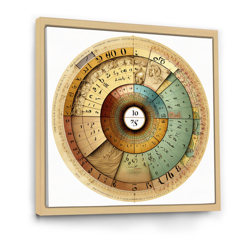 Illustration cosmique de la Cartographie cosmique, Cadre naturel flottant, H 16 po x l 16 po