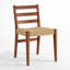 Ensemble de 2 chaises de salle à manger en rotin de style Mid-Century moderne en rotin