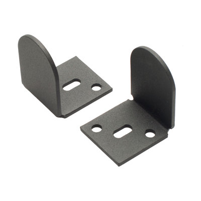 Matte Black Adjustable Floor Guides for Wood Doors