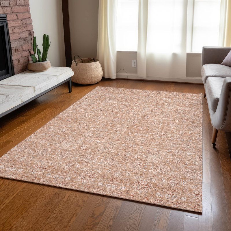 Alta Washable Floral Indoor / Outdoor Rug, Rectangle 9' x 12'
