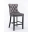Tabourets de bar contemporains rembourrés en velours avec décoration capitonnée-394743070