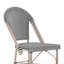 Chaise empilable Lavigne de style français avec siège en polyester enduit de PVC et structure en métal pour une utilisation intérieure / extérieure-86596034-86596035-86596036