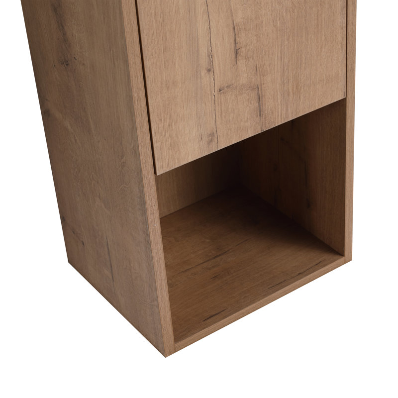 Armoire de salle de bain latérale X3, 3 portes à fermeture douce, conception à fixation flottante, Imitation chêne
