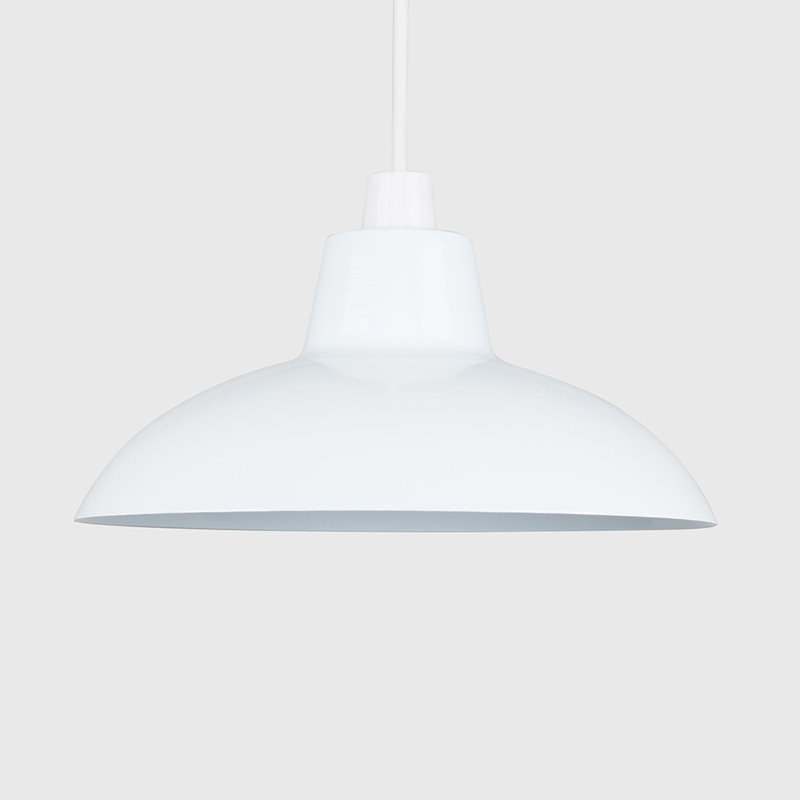 12 cm H Bowl Pendant Shade ( Clip On ), White