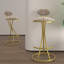 Ensemble de 2 tabourets de bar rembourrés avec tabourets rayés de hauteur comptoir en velours moderne pour îlot de cuisine, salon-1761733754