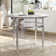 Round Faux Marble Top Metal Base Dining Table