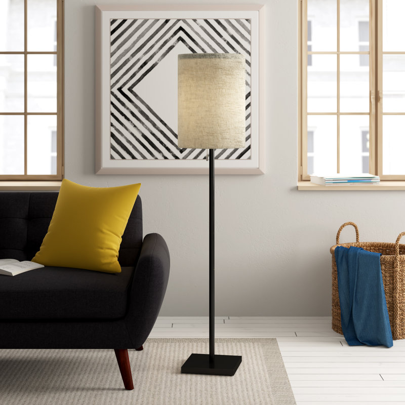 Lampe sur pied 61 po Aghvan, Bronze antique, Naturel