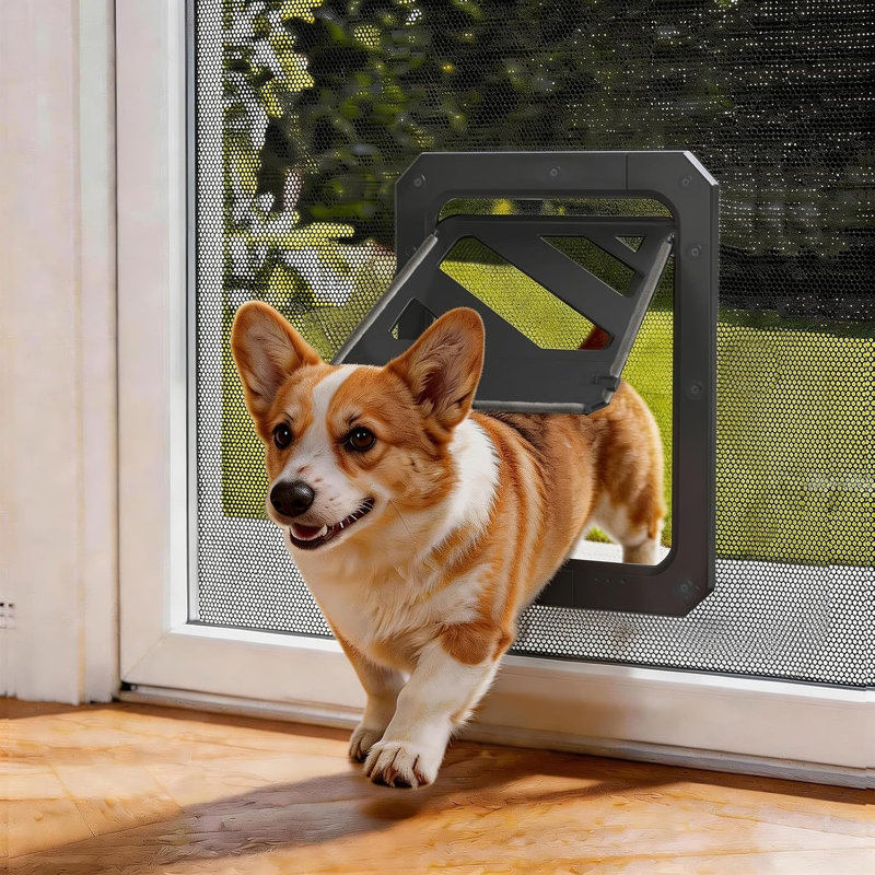 Porte pour chien pour porte moustiquaire, porte moustiquaire pour chien à 2 voies avec fermeture magnétique