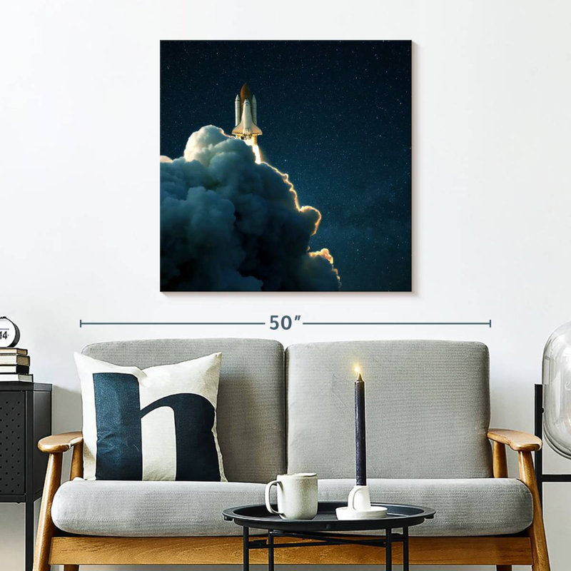 Oberle Starry Space Shuttle Launch, 30" H x 30" W