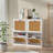2-Tiers Rattan Shoes Cabinet with Flip-Drawers and Adjustable Shelves