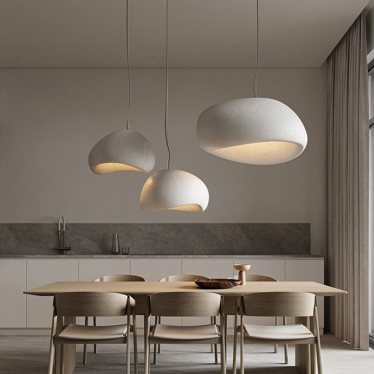 Single Light Pendant, 9.84" H x 15.74" W x 15.74" D
