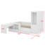 Lit plateforme avec tiroirs, tablettes, bureau et garde-robe-792133672