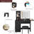 Damietta Vanity Desk with LED Lighted Mirror & Power Outlet, Makeup Table with Drawers & Cabinet,Storage Stool,Dressing Table for Bedroom-1270965235