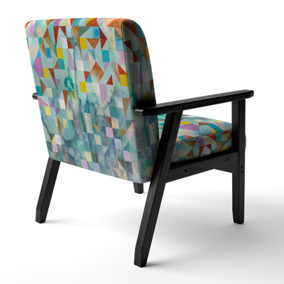 'Groman - Modern Patchwork - Upholstered Modern Accent Arm Chair