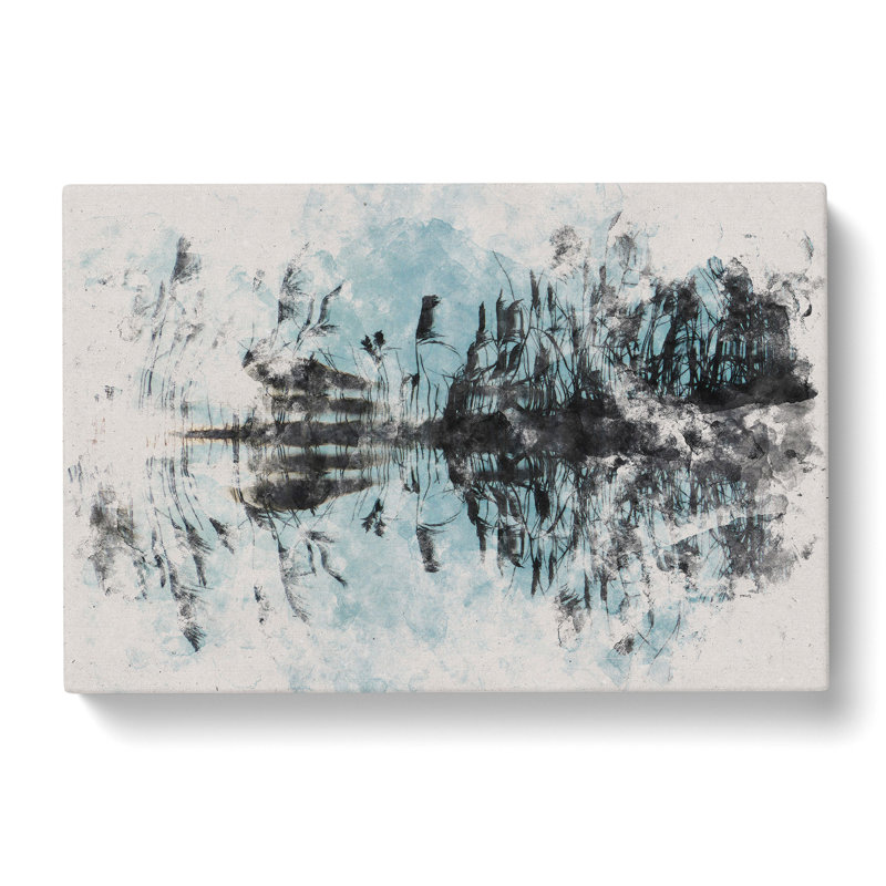 Reed Pond - Wrapped Canvas, 40cm H x 60cm W x 3cm D