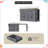 74.5" Grey Kitchen Island with Expandable Table | 7 Wheels, Spice Rack & 4-Door Storage-1554674731