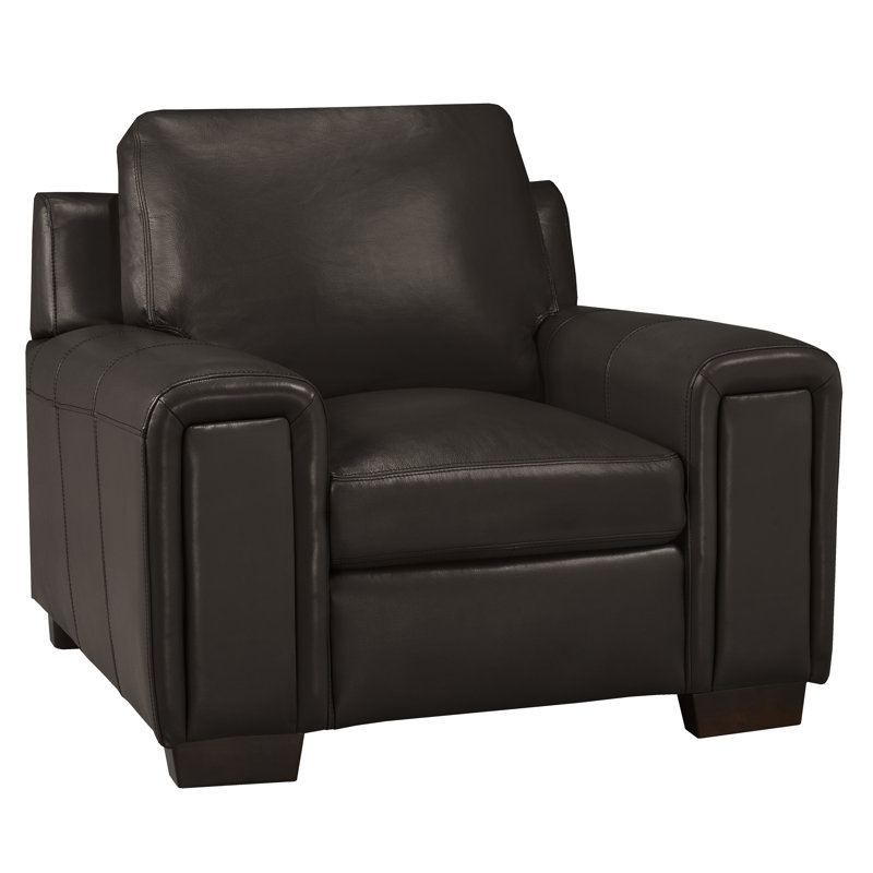 Fauteuil Edgmon, Cuir moka