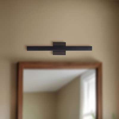 Tila 23-in Black dimmable LED Bathroom Vanity Light