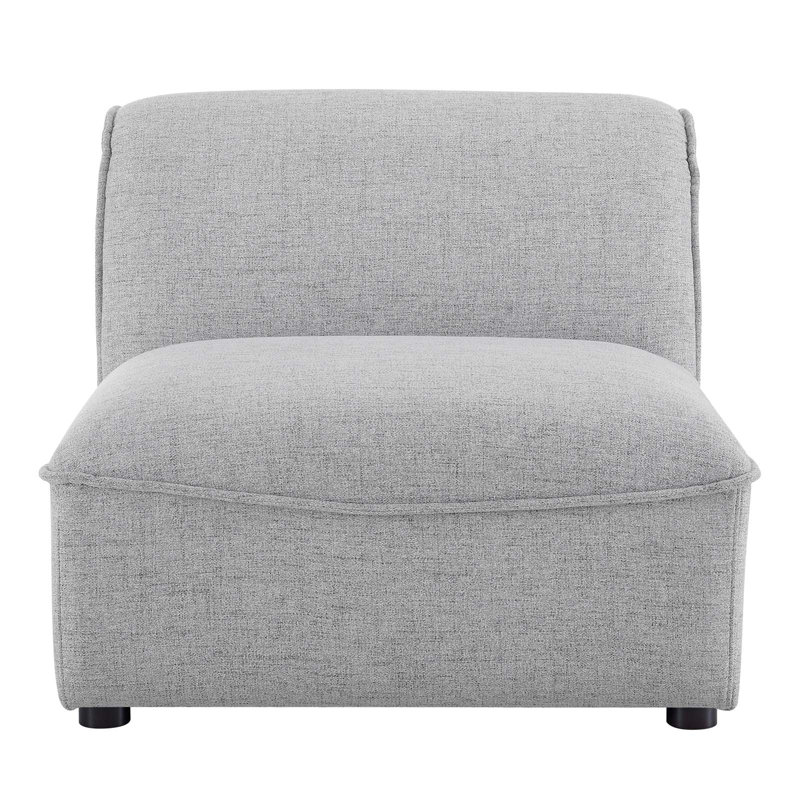 Chaise sans accoudoirs Modway Comprise, Velours gris pâle