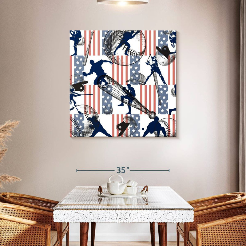 Sireci Baseball Pattern, 39" H x 39" W