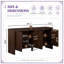 Buffet Bargamin Mid-Century avec tablettes réglables et trous de sortie-319193353