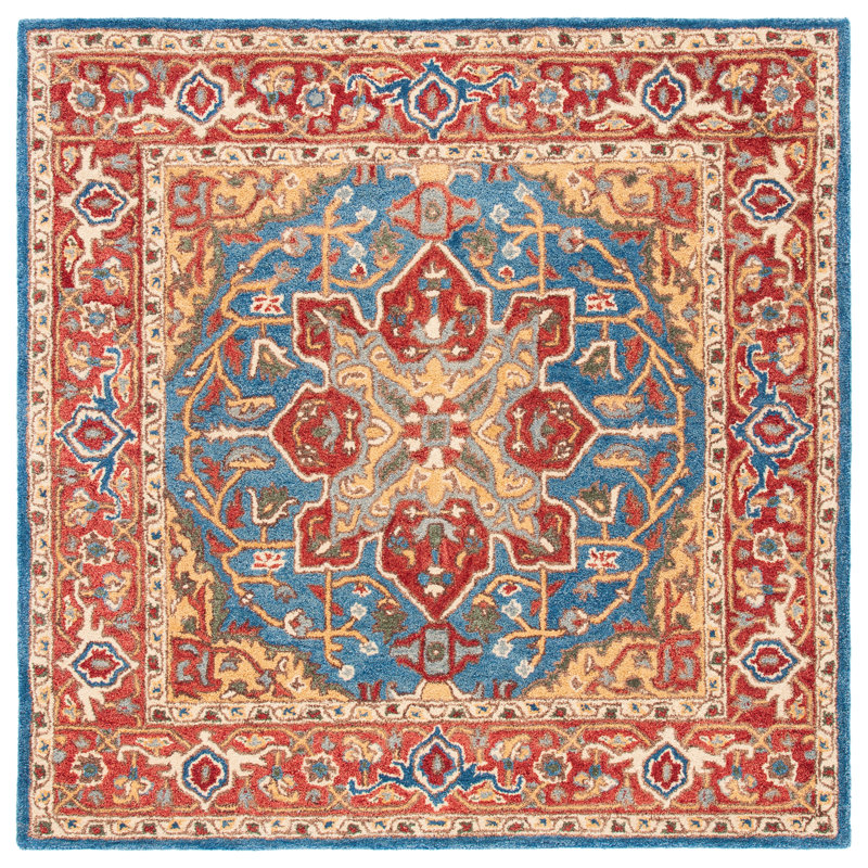 Farnhamville Hand Tufted Wool Oriental Rug, Square 6'
