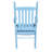 Blue Wooden Porch Chair Rocker - Solid Hardwood Build For Strong Durability Comfortable Wide Seat And Armrest Firm Slatted Back Rest Easy Assembly Included 250Lbs Weight Capacity Suitable Balcony-1723925665