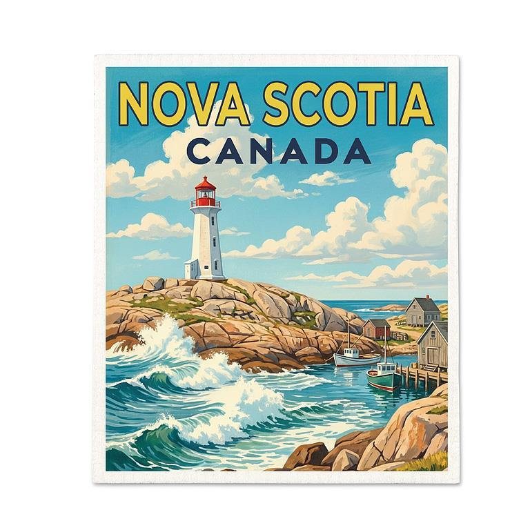 Scenic Nova Scotia Canada Dishcloth