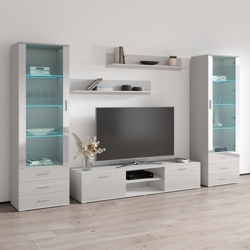 Sabala Modern Entertainment Center for TVs up to 70", White