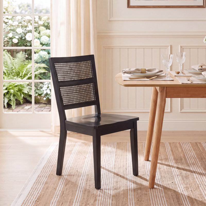 Chaise d'appoint Gordes, Noir, Sans coussin, Noir