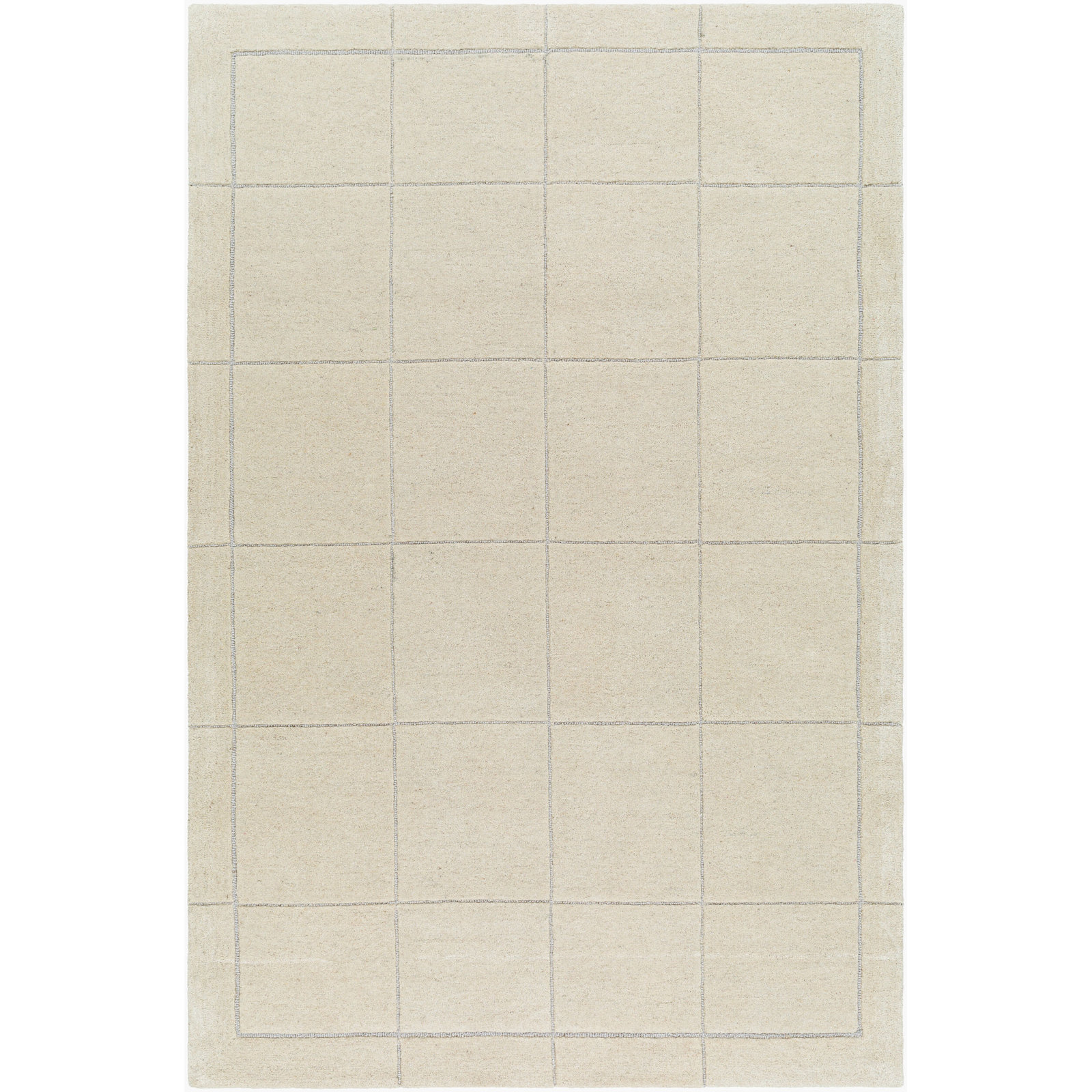 Mallory Pearl Hand Tufted Area Rug, Rectangle 6' x 9'