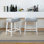 Set Of 2 Upholstered Counter Height Stools, Side Chair