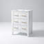Meuble-lavabo compact de 24 pouces avec lavabo intégré, trois tiroirs et une armoire avec rangement à deux niveaux, mécanismes à fermeture en douceur et finition lustrée moderne conçue pour les salles de bain peu encombrantes